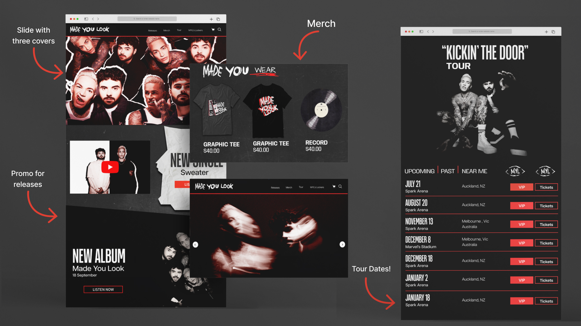 Made You Look website concept