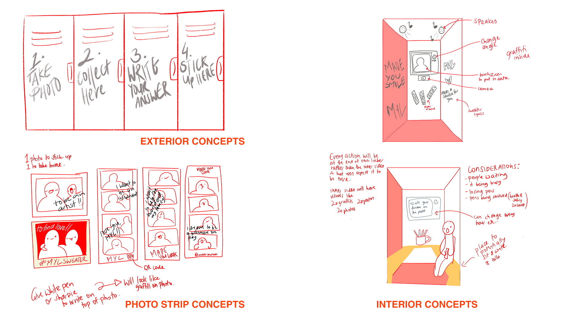 locker room photobooth concepts